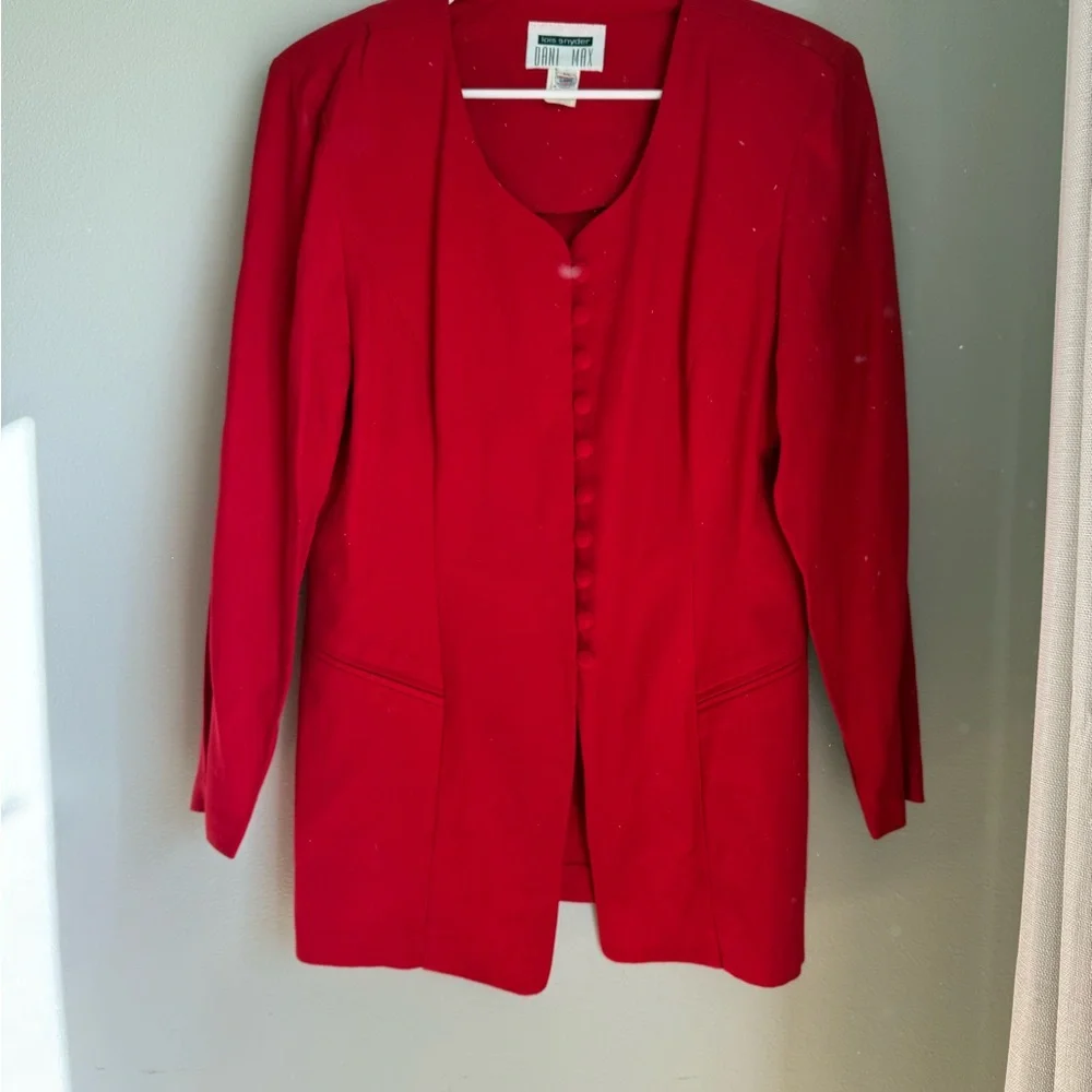 Vintage Red Women's Suit - Picture 1 of 11
